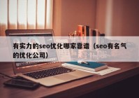 有實(shí)力的seo優(yōu)化哪家靠譜（seo有名氣的優(yōu)化公司）