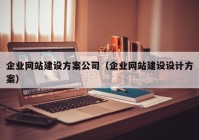 企業(yè)網(wǎng)站建設方案公司（企業(yè)網(wǎng)站建設設計方案）