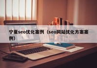 寧夏seo優(yōu)化案例（seo網(wǎng)站優(yōu)化方案案例）