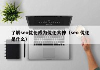 了解seo優(yōu)化成為優(yōu)化大神（seo 優(yōu)化是什么）
