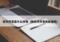 軟件開(kāi)發(fā)靠什么掙錢(qián)（做軟件開(kāi)發(fā)有前途嗎）