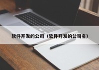 軟件開(kāi)發(fā)的公司（軟件開(kāi)發(fā)的公司名）