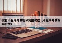 微信小程序開發(fā)視頻完整教程（小程序開發(fā)視頻教學）