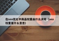 在seo優(yōu)化中商品權重由什么決定（seo權重是什么意思）