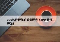 app軟件開(kāi)發(fā)的前景好嗎（app 軟件 開(kāi)發(fā)）