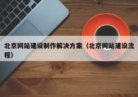 北京網(wǎng)站建設制作解決方案（北京網(wǎng)站建設流程）