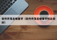 軟件開(kāi)發(fā)去哪里學(xué)（軟件開(kāi)發(fā)去哪里學(xué)校比較好）